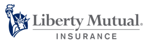 Liberty Mutual logo featuring the Statue of Liberty in blue.