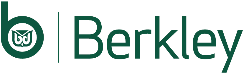Green and white Berkley logo featuring an owl icon.